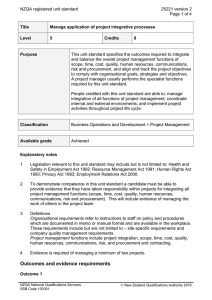 NZQA registered unit standard 25221 version 2  Page 1 of 4