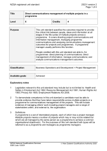 NZQA registered unit standard 25231 version 2  Page 1 of 4