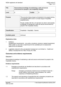 NZQA registered unit standard 14466 version 6  Page 1 of 2