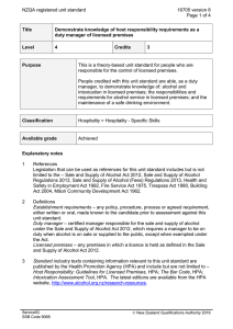 NZQA registered unit standard 16705 version 6  Page 1 of 4