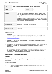 NZQA registered unit standard 21855 version 4  Page 1 of 3