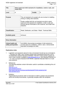 NZQA registered unit standard 26557 version 2  Page 1 of 3