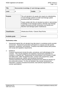 NZQA registered unit standard 26787 version 2  Page 1 of 4