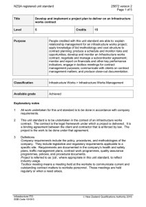 NZQA registered unit standard 25872 version 2  Page 1 of 5