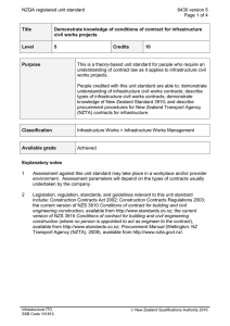 NZQA registered unit standard 6430 version 5  Page 1 of 4
