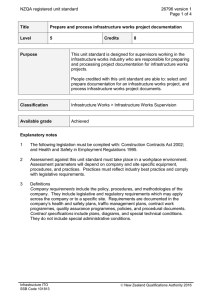 NZQA registered unit standard 26796 version 1  Page 1 of 4