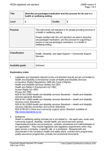 NZQA registered unit standard 23685 version 5  Page 1 of 3