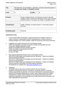 NZQA registered unit standard 26976 version 2  Page 1 of 3