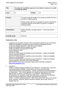 NZQA registered unit standard 26979 version 2  Page 1 of 3