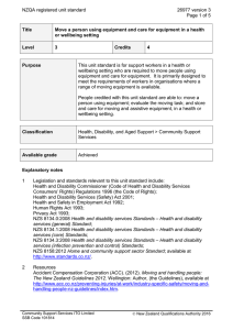 NZQA registered unit standard 26977 version 3  Page 1 of 5