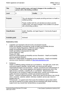 NZQA registered unit standard 26980 version 2  Page 1 of 3