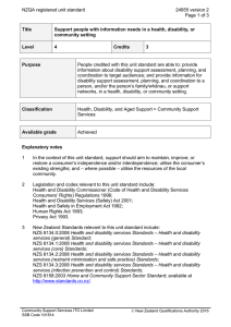 NZQA registered unit standard 24655 version 2  Page 1 of 3