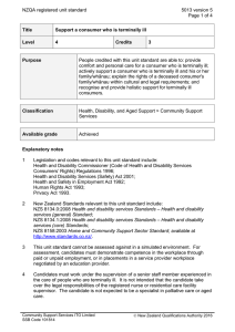 NZQA registered unit standard 5013 version 5  Page 1 of 4