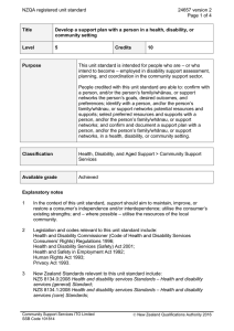 NZQA registered unit standard 24657 version 2  Page 1 of 4