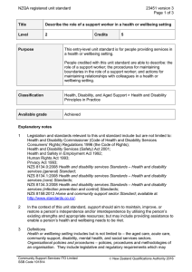 NZQA registered unit standard 23451 version 3  Page 1 of 3
