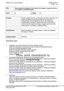 NZQA unit standard 23926 version 4