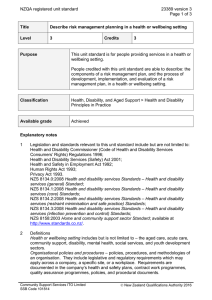 NZQA registered unit standard 23389 version 3  Page 1 of 3