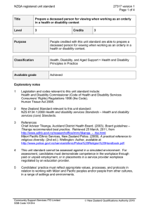 NZQA registered unit standard 27317 version 1  Page 1 of 4