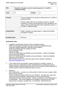 NZQA registered unit standard 28528 version 1  Page 1 of 4