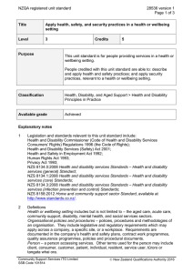 NZQA registered unit standard 28536 version 1  Page 1 of 3