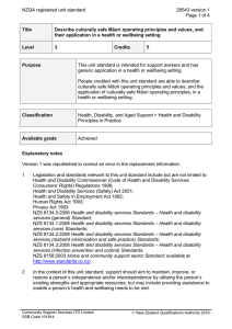 NZQA registered unit standard 28543 version 1  Page 1 of 4