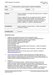 NZQA registered unit standard 28557 version 1  Page 1 of 4