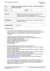 NZQA registered unit standard 23393 version 2  Page 1 of 4