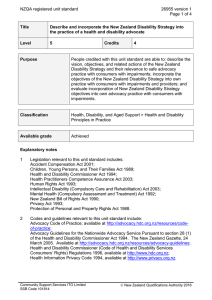 NZQA registered unit standard 26955 version 1  Page 1 of 4