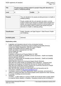 NZQA registered unit standard 23921 version 3  Page 1 of 5