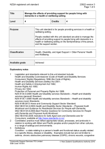 NZQA registered unit standard 23922 version 3  Page 1 of 4