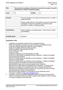 NZQA registered unit standard 23923 version 6  Page 1 of 4