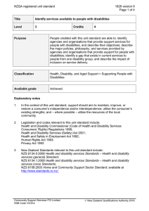 NZQA registered unit standard 1828 version 6  Page 1 of 4