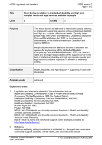 NZQA registered unit standard 23372 version 2  Page 1 of 3