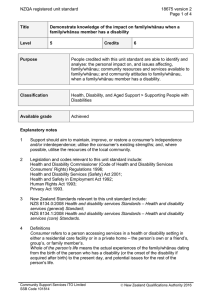 NZQA registered unit standard 18675 version 2  Page 1 of 4