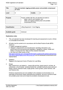 NZQA registered unit standard 20262 version 3  Page 1 of 3