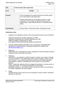 NZQA registered unit standard 21556 version 2  Page 1 of 3