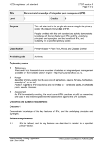 NZQA registered unit standard 27217 version 1  Page 1 of 3