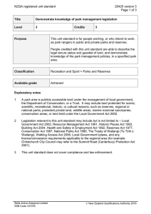 NZQA registered unit standard 20425 version 3  Page 1 of 3