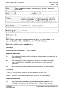 NZQA registered unit standard 16843 version 4  Page 1 of 2