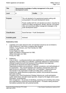 NZQA registered unit standard 16862 version 5  Page 1 of 4