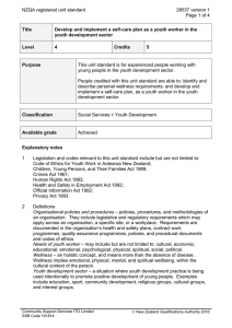 NZQA registered unit standard 28537 version 1  Page 1 of 4