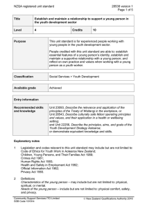 NZQA registered unit standard 28538 version 1  Page 1 of 5