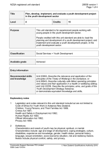 NZQA registered unit standard 28556 version 1  Page 1 of 4