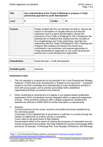 NZQA registered unit standard 26124 version 1  Page 1 of 5