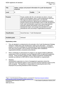 NZQA registered unit standard 26128 version 1  Page 1 of 5