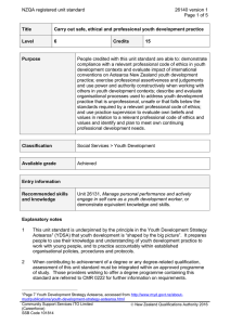 NZQA registered unit standard 26140 version 1  Page 1 of 5