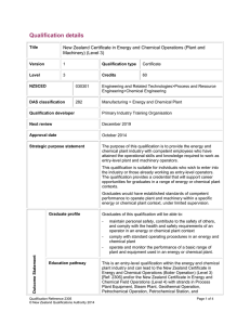 Qualification details  Machinery) (Level 3)