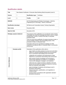 Qualification details