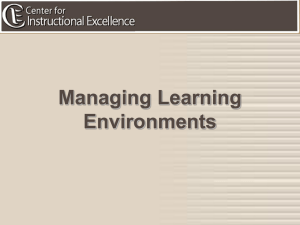 Managing Learning Environments STEAM