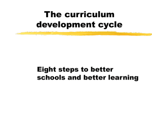 The curriculum development cycle Eight steps to better schools and better learning